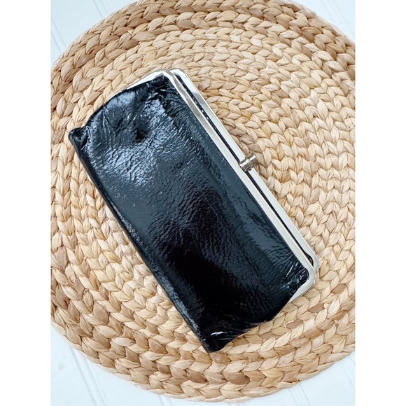 HOBO Handbags - HOBO Lauren Wallet Clutch Black Patent Leather